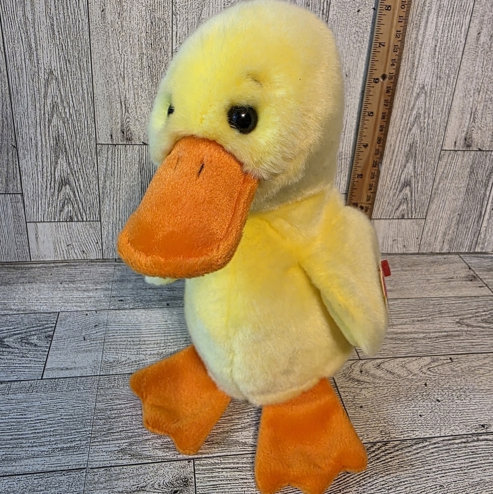 Ty Quackers Yellow Plush Duck Toy